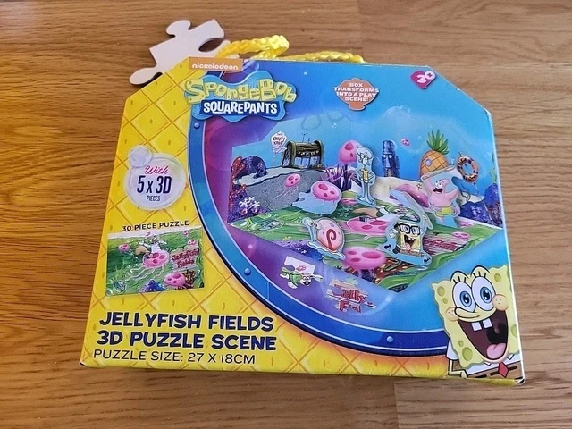 SPONGEBOB SQUAREPANTS JELLYFISH Fields 3D Scene Puzzle rare boxed