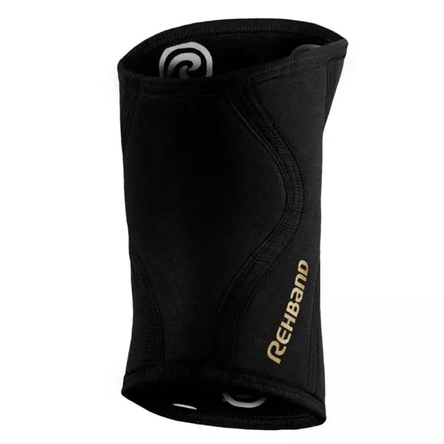 Genouillère Rehband 105337 RX Genouillère 5 mm CrossFit Haltérophilie Noir/Or 3