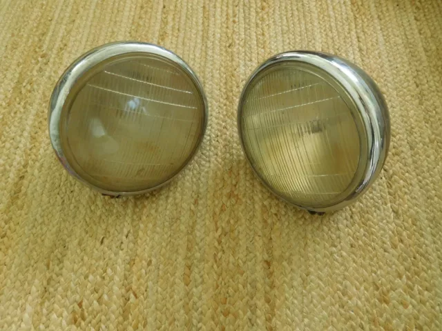 1934 1935 1936 CHEVY TRUCK FACTORY OEM HEADLIGHT ASSEMBLIES PAIR Guide Twilite G