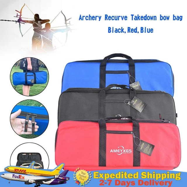 1x Archery Recurve Takedown Bow Bag Case Hand Holder Arrow Quiver Carrier Cover