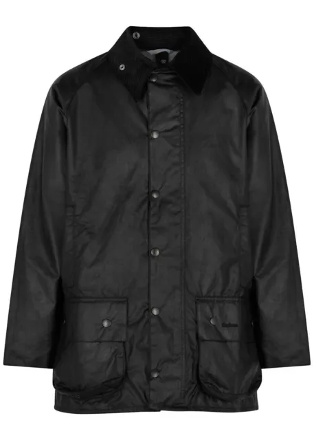 Barbour Bedale Mens Black Wax Jacket Size 42 New