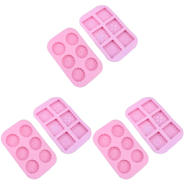 6 Pcs Cake Decoration Fondant Mold Silicone Chocolate Molds