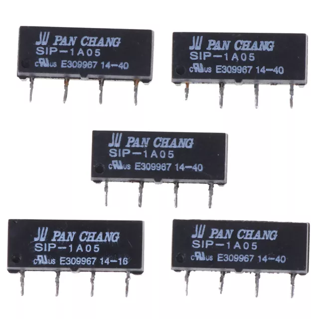 5PCS 4PIN 5V Relay SIP-1A05 Reed Switch Relay For PAN CHANG Rela:da