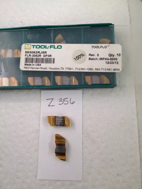 10 New Tool Flo Nr-3062R Top Notch Carbide Inserts. Grade: Gp3R. [Z356]