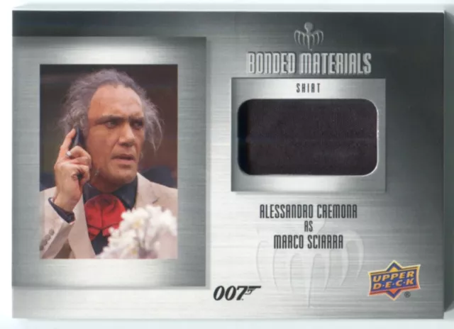 2020 James Bond ALESSANDRO CREMONA - SCIARRA gebundene Materialien SHIRT SWATCH #BM-8