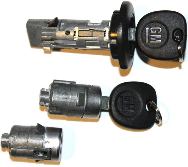 New Chevrolet GM OEM Ignition/Doors Lock Key Cylinder Set With Keys To Match