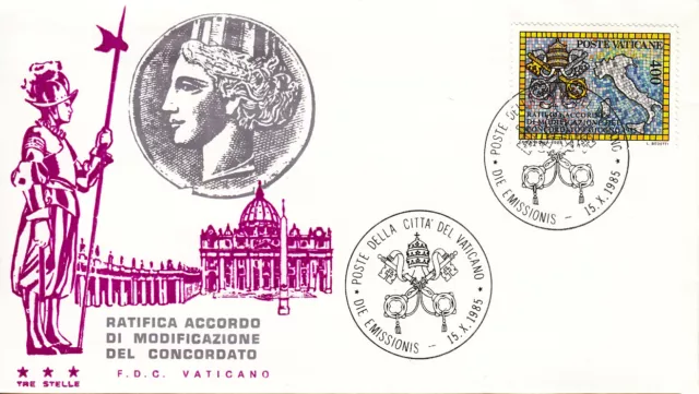 FDC. Vatikan 1985 " Konkordat mit Italien " Mi.Nr: 882    (3498)