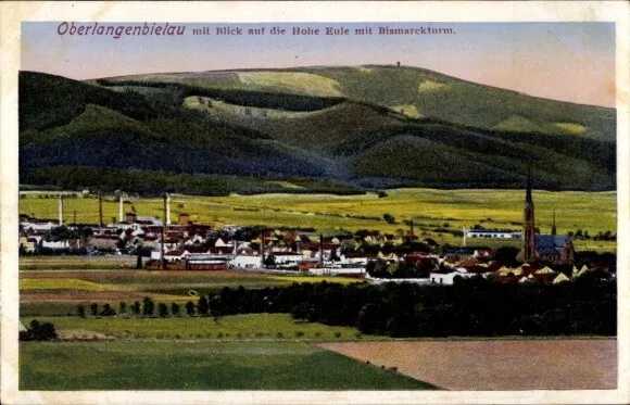 Ak Bielawa Langenbielau Schlesien, Hohe Eule, Bismarckturm - 10901808