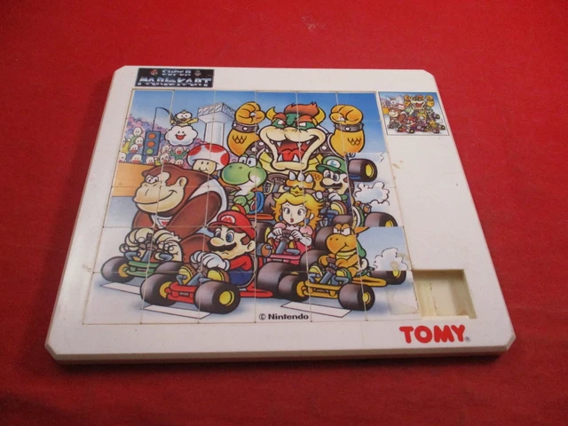 SUPER MARIO KART Nintendo SNES Tomy Toy Slider Puzzle RARE