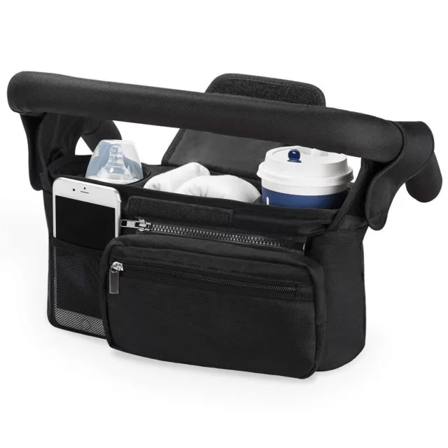 Stroller Organizer with Insulated Cup Holder Detachable Fits Stroller Diaper Bag