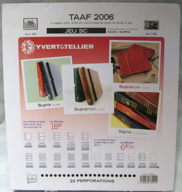 Yvert et Tellier - JEU T.A.A.F. S.C 2006 (Avec Pochettes)