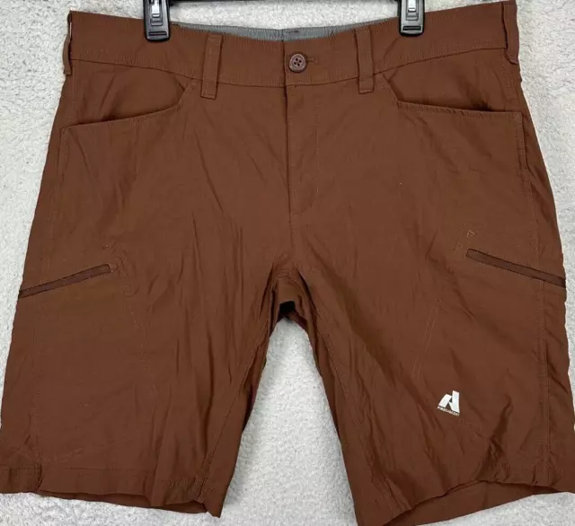 Eddie Bauer Shorts Mens 38 First Ascent Brown Nylon Blend Hiking Cargo Adventure