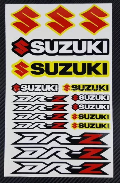 DRZ 50 125 400 DR Z motorcycle decals sheet stickers for Suzuki DR-Z Laminated