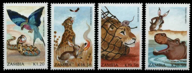 Sambia 1991 - Mi-Nr. 536-539 ** - MNH - Wildtiere / Wild animals