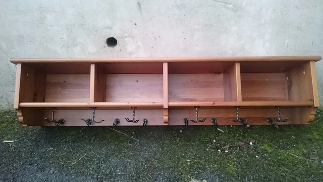 IKEA LEKSVIK 17920 Wood Wall Mounted Coat Hat Rack 14 Hooks