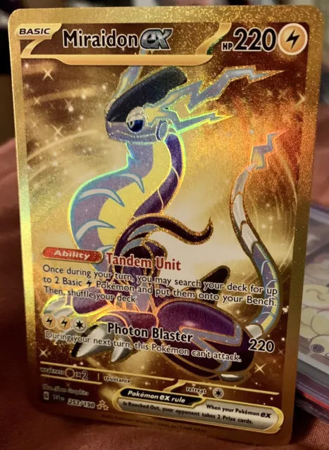 MIRAIDON EX GOLD 253/198 Full Art Pokémon TCG Scarlet & Violet SV1