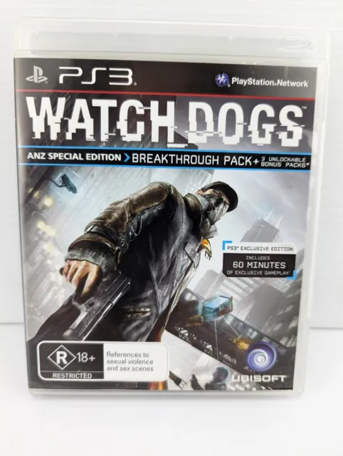 Watch Dogs ANZ Special Edition Sony PlayStation 3 PS3 Game Complete