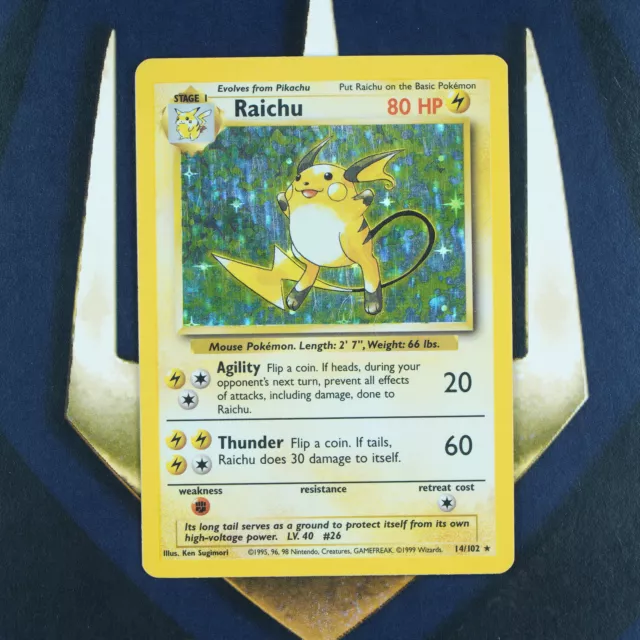 Shiny Raichu 14/102 Holo/Shiny Pokemon Card