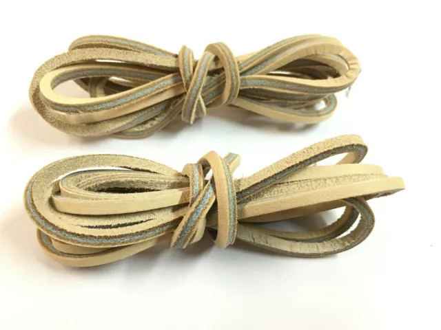 ONE PAIR  CAMEL - 72" Rawhide Leather Shoelaces Strings Boat Shoe Boot Laces