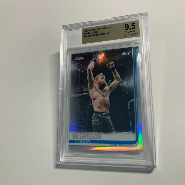 CARTE RÉFRACTEUR UFC 2019 Topps Chrome Conor McGregor #93 PSA 9 COMME