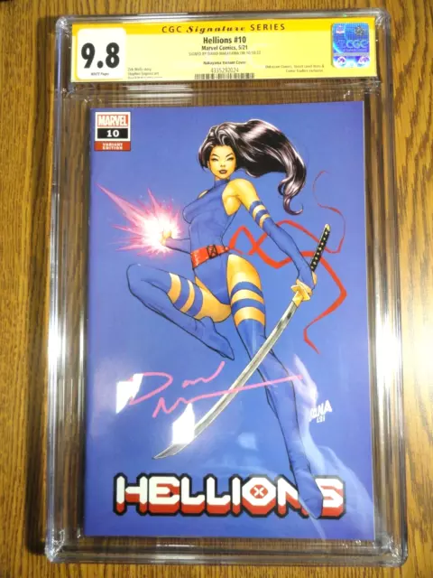 Hellions #10 Variante Nakayama Signature Cgc 9.8 NM/M Ss Psylocke Adn Signe