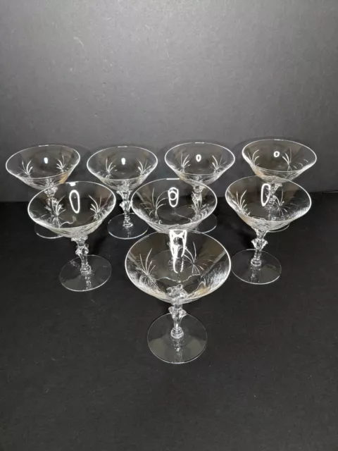 (8) Tiffin-Franciscan Pine Trio Champagne Sherbet Glass READ Description