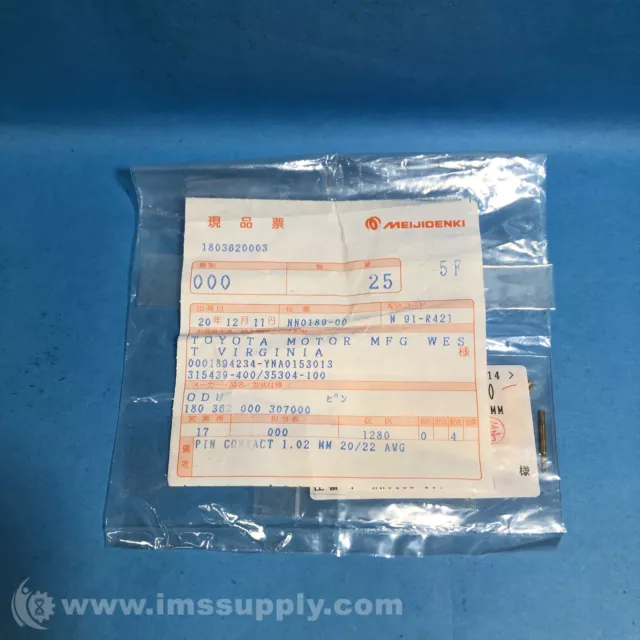 MeijiDenki Sensor 180-362-00-307000 Bag of 25 Contact Pins FNFP