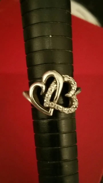 Bague Chrome Hearts 'Coeurs' En Argent Chromé - Taille 9.5 (US) - Occasion - Style Band