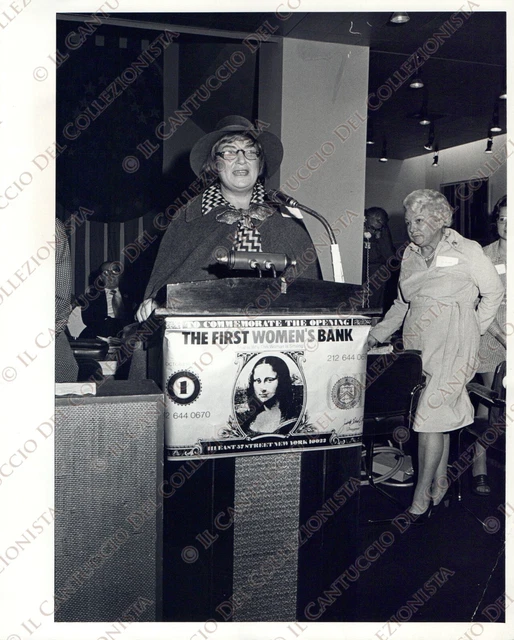 1975 New York Congresswoman BELLA ABZUG The First Women’s Bank New York Photo