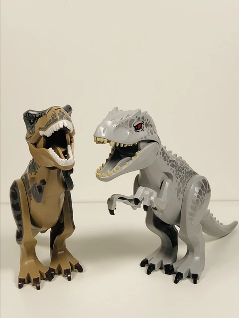 LEGO JURASSIC WORLD Tyrannosaur Rex T.Rex & Indominus Rex Toy Dinosaur ...
