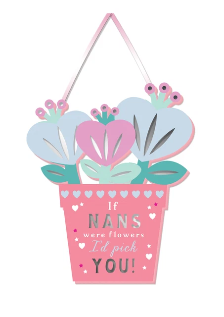 If Nan's Were Blumen hängende Plakette mit Band mehr als Worte Geschenk