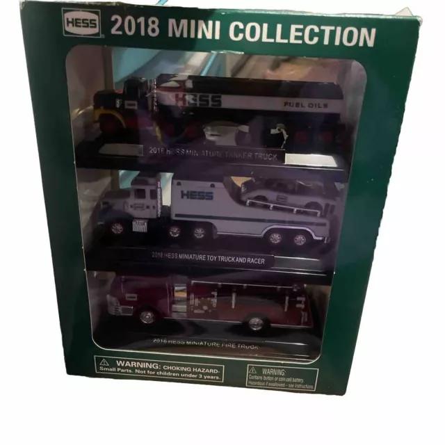 Hess Mini Collection 2018 Hess Tanker Hess Car Truck with Racer -Hess Firetruck