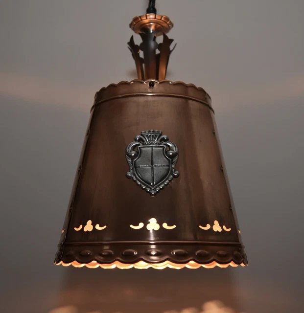 Searchlight Kupfer Hängelampe Mit Geometrischem Käfig-Design – E27, 60 W, Industriell