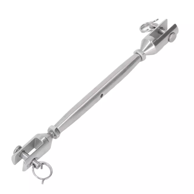 (M4)Jaw Turnbuckle 2Pcs Durable Stainless Steel Jaw Rustproof Anti Corrosion