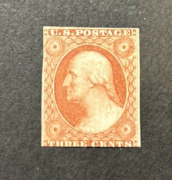 Rare Scott #10A Mint LH US Postage Stamp Washington 3 Cent W/ PSAG Cert.