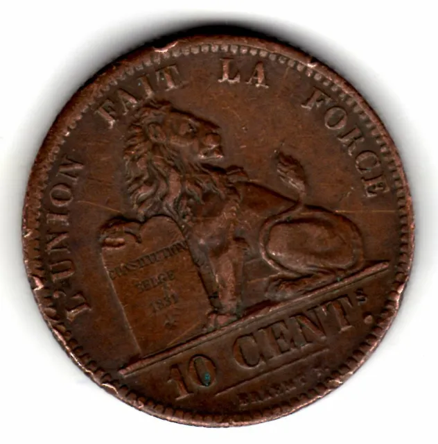 Belgique Leopold Premier  10 Centimes 1833 Lion Belgium