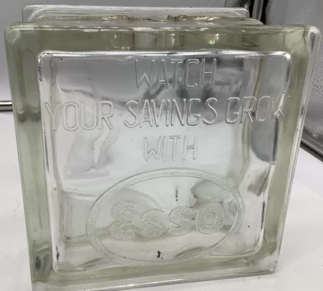 Vintage Esso Gas World’s Fair Savings Bank 1939 Glass Cube New York