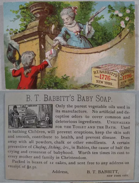 1880‘s~B. T. Babbitt‘s Baby Soap~Trade Card