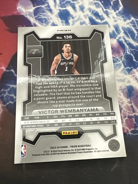 Carte Victor Wembanyama – Green Ice Phoenix #/149 – RC 2023-24 Panini Phoenix – San Antonio Spurs