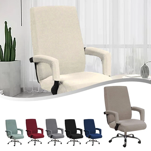 Housse D’appui-tête Pour Chaise De Bureau - Tissu Jacquard Extensible - Anti-poussière, Lavable (Lot De 4)