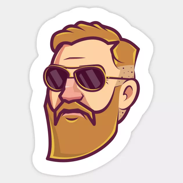 Conor Mcgregor Face UFC MMA Fighter Vinyl Decal Wall Decal Phone Car Sticker
