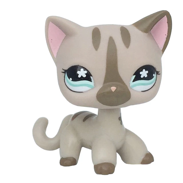 LPS BOBBLE HEAD Toys Littlest Pet Shop Gray Short Hair Cat 468 Figures