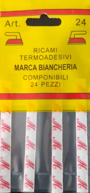 MARCA BIANCHERIA PZ 120 LETTERE ALFABETO 7mm TERMOADESIVI FERRO DA STIRO A - Z