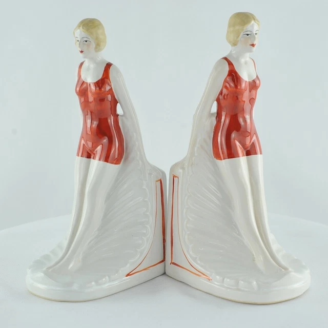 Sujetalibros Bañista Sexy Buzo Art Deco Estilo Art Nouveau Estilo Porcelana Esma