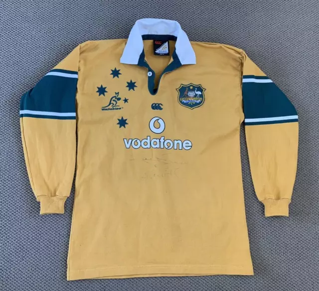 Vintage Wallabies Jersey Youth 14 Rugby Shirt Kids Long Sleeve Australia CCC