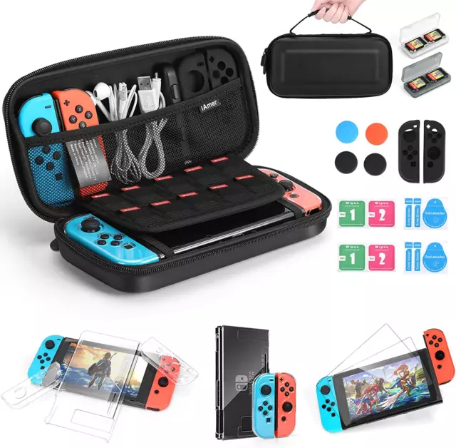 Kit 11 in 1 Accessori per Nintendo Switch Custodia e Cover per Nintendo Switch