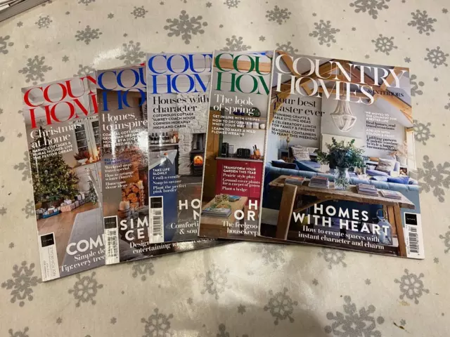 x5 Country Homes and Interiors Magazines 2022/2023