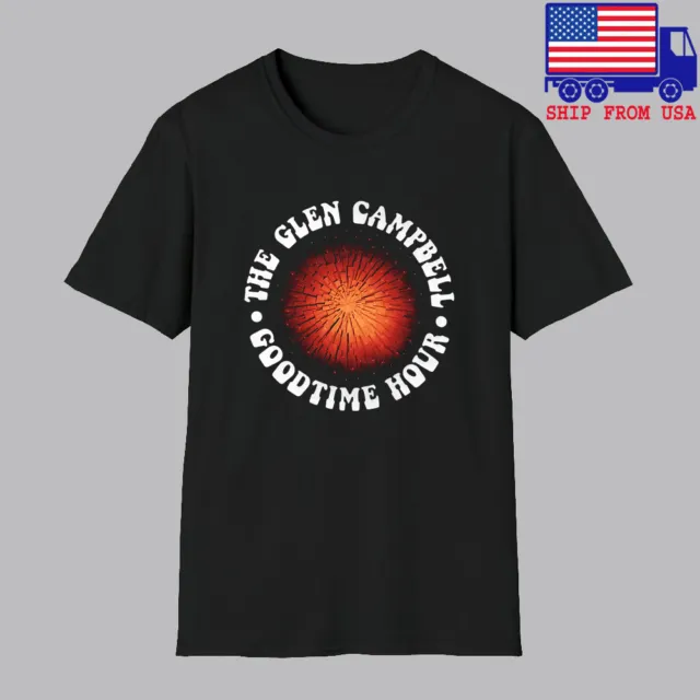 The Glen Campbell Goodtime Hour Logo Men's Black T-shirt Size S-5XL