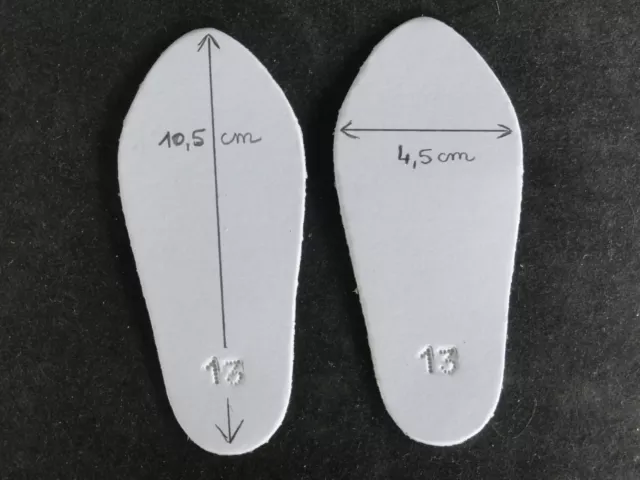 CHAUSSURES en CUIR JU13 (10.5)  pour POUPEE ANCIENNE- DOLL SHOES-G.BRAVOT-FRANCE 3