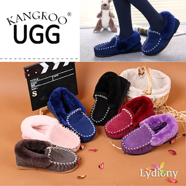 EOFY!! Australian Sheepskin Kangroo® UGG Moccasins Slippers Lambskin Wool Boots